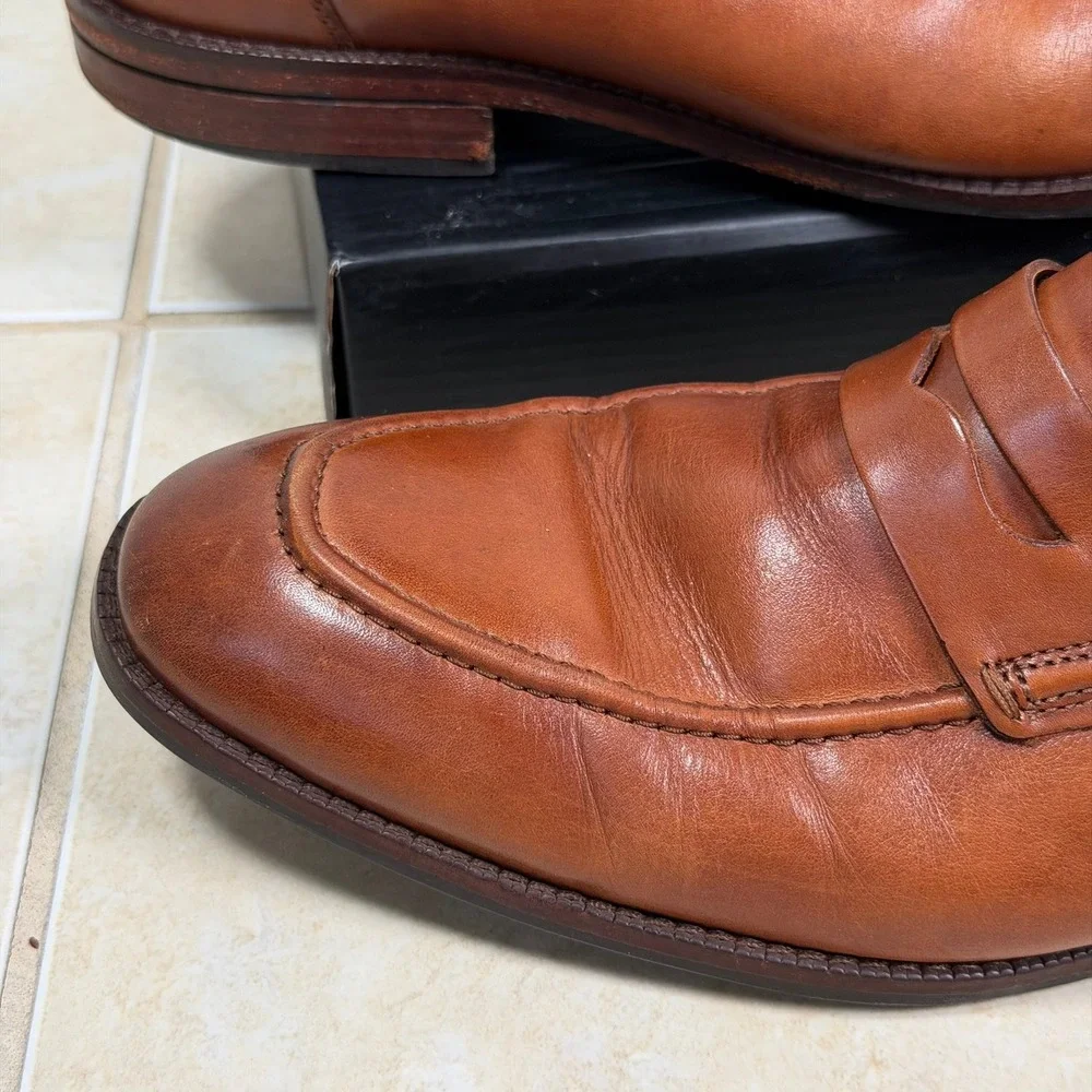 Cole Haan Penny Loafer Mens 11 M British Tan Leather C29038 Moc Toe Dress Shoes